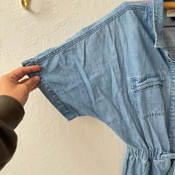 Universal Thread Denim Chambray Boiler Cotton Jumpsuit Size 4 - Picture 5 of 8
